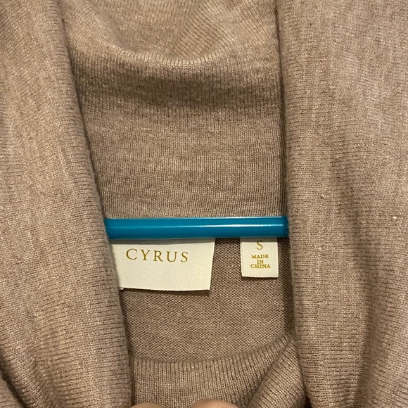 Cyrus Taupe Cowl Neck Sweater - Picture 2 of 6